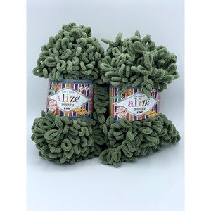 Alize Puffy Fine Yarn LOT of 2